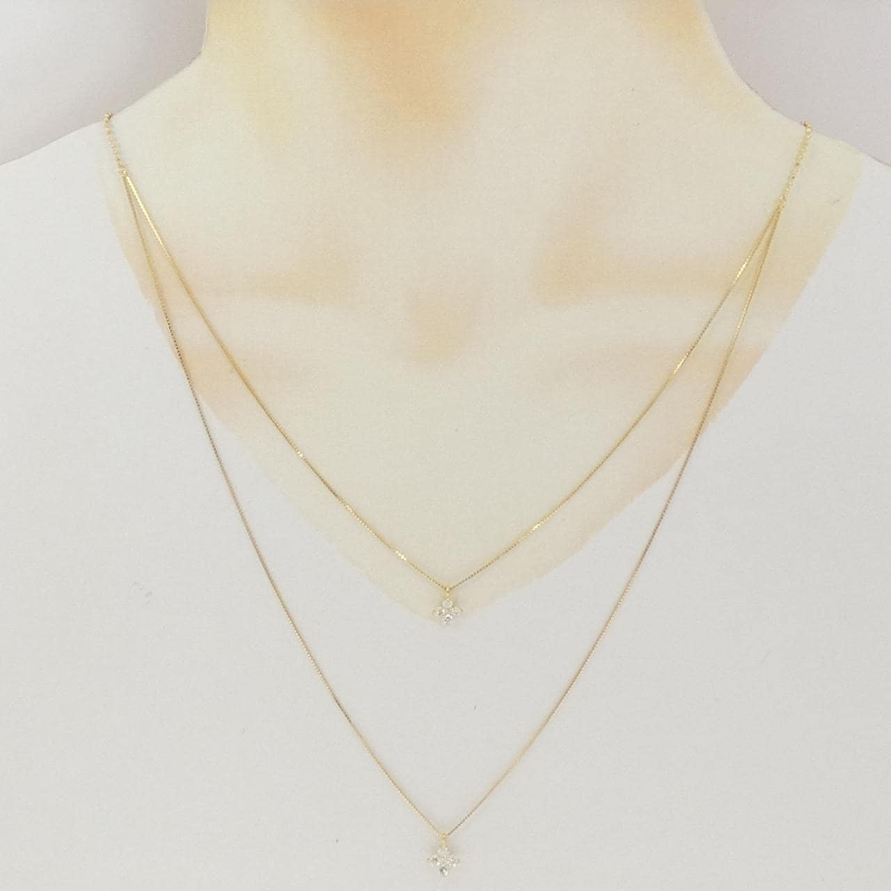 K18YG ダイヤモンド ネックレス 0.35CT
