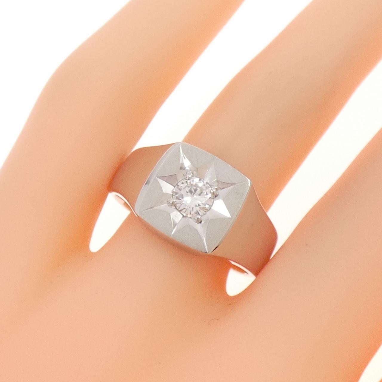 PT900 印台 ダイヤモンド リング 0.32CT