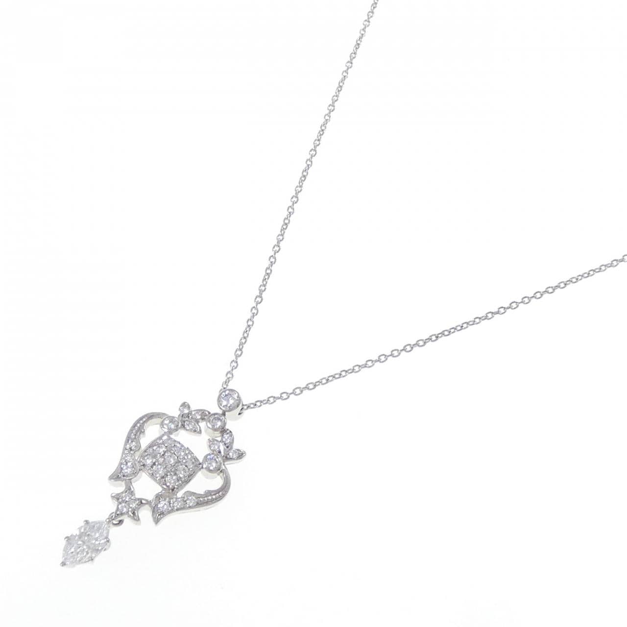 ロイヤル アッシャー ダイヤモンド ネックレス 0.43CT