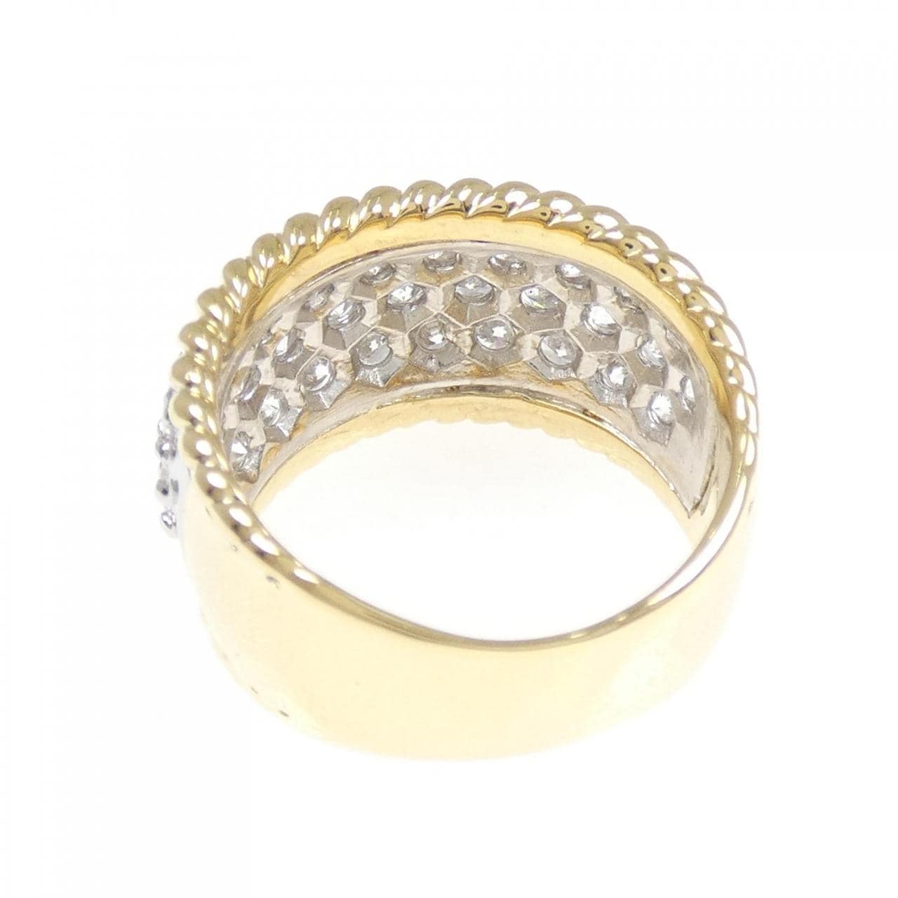 K18YG/PT900 パヴェ ダイヤモンド リング 2.37CT