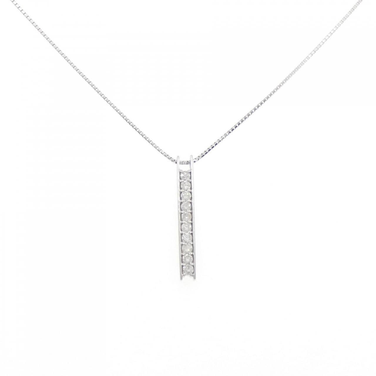 K18WG ダイヤモンド ネックレス 0.34CT