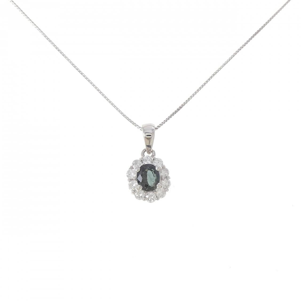 PT900/PT850 グリーンガーネット ネックレス 0.60CT