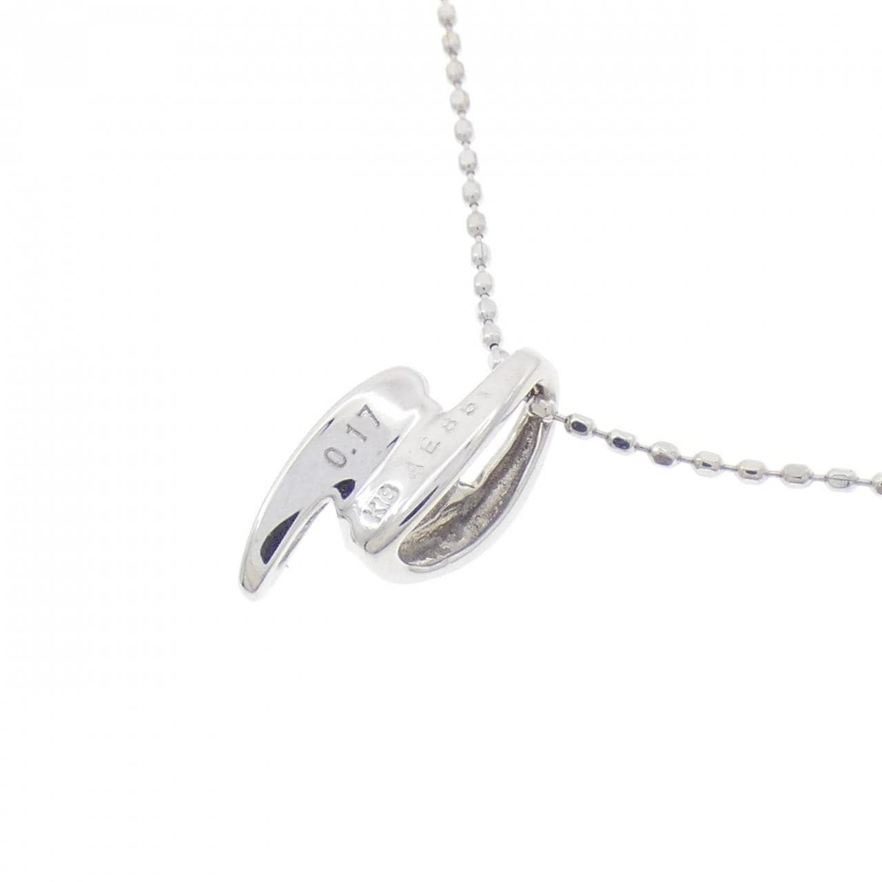 K18WG ダイヤモンド ネックレス 0.17CT