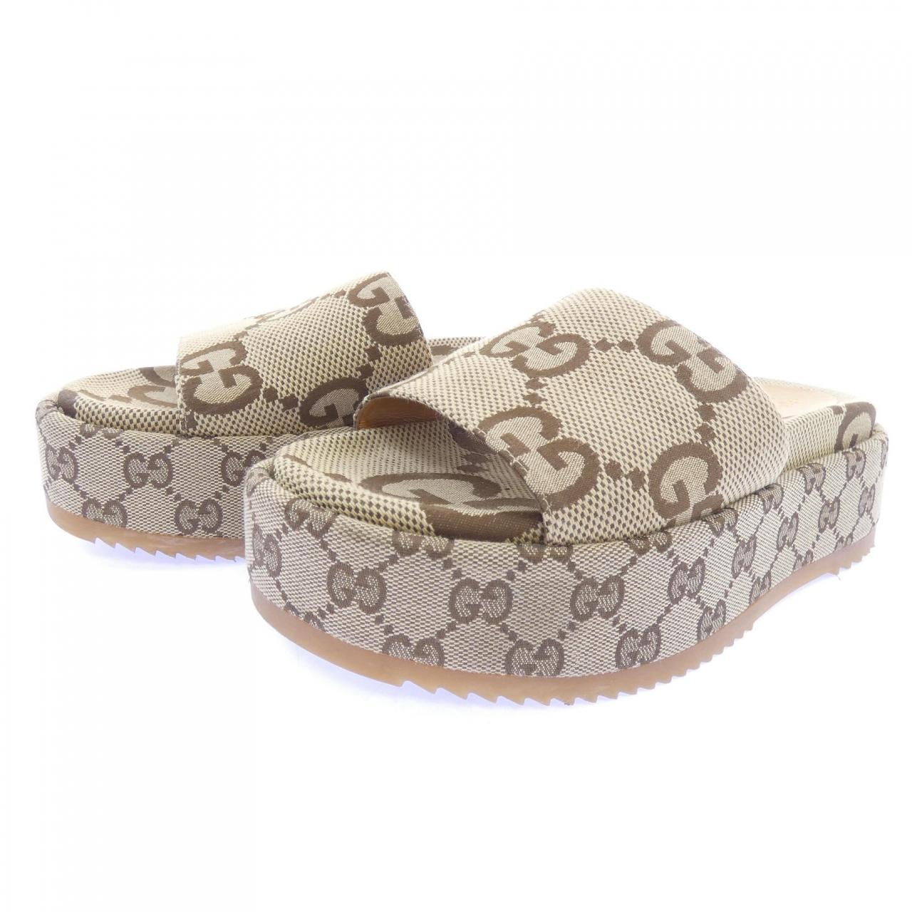グッチ GUCCI プラットフォーム スライド GGキャンバス 623212 UKO00 サンダル