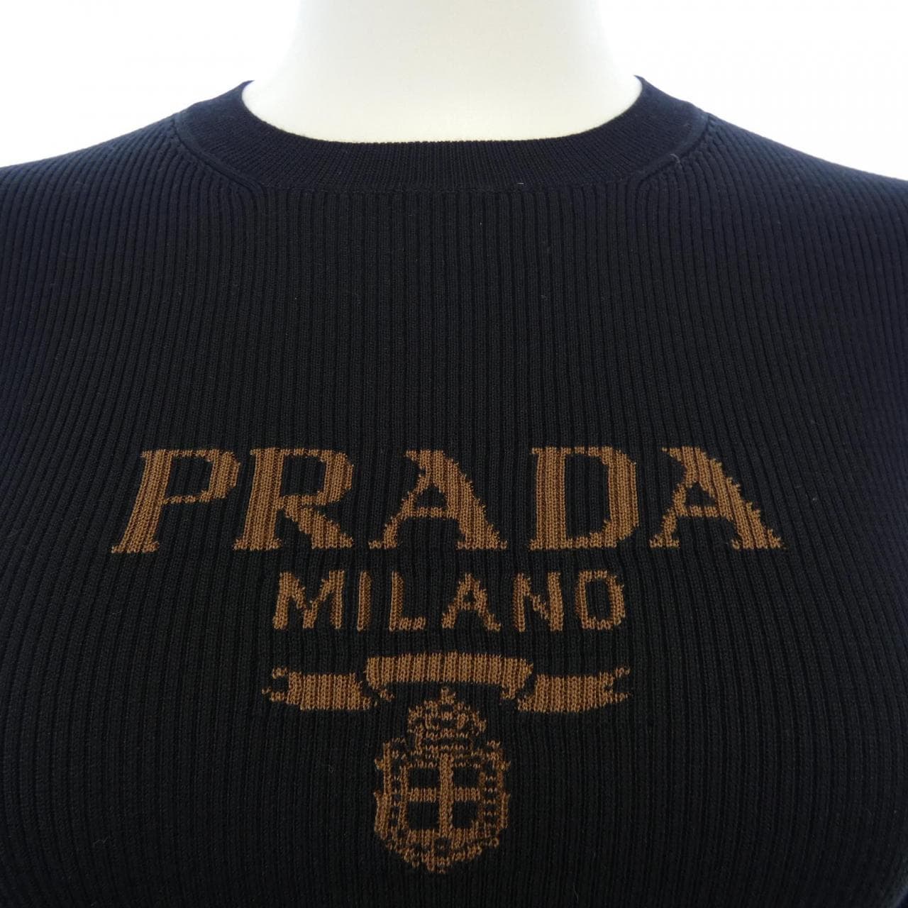 プラダ PRADA ロゴ入り シルク クロップドセーター P24S1G S222 11MY トップス