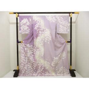 単衣　訪問着　友禅加工ボカシ染