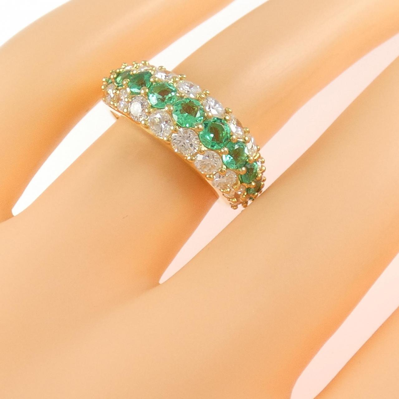K18YG エメラルド リング 0.82CT