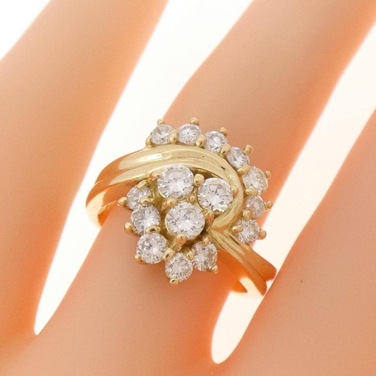 K18YG ダイヤモンド リング 1.02CT