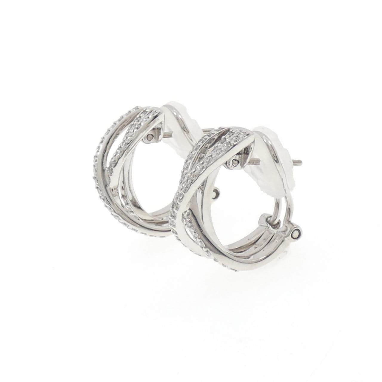 K18WG ダイヤモンド ピアス 0.50CT