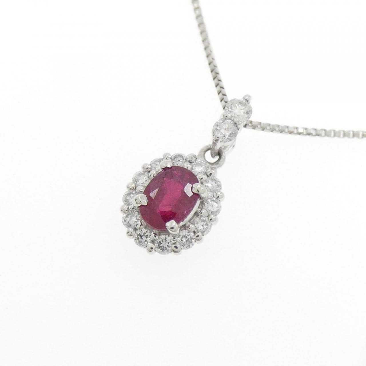 [BRAND NEW] PT Ruby Necklace 0.26CT