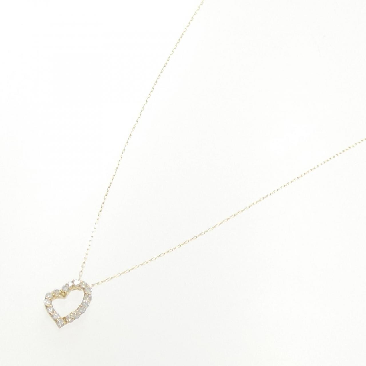 【リメイク】K18YG ハート ダイヤモンド ネックレス 0.20CT