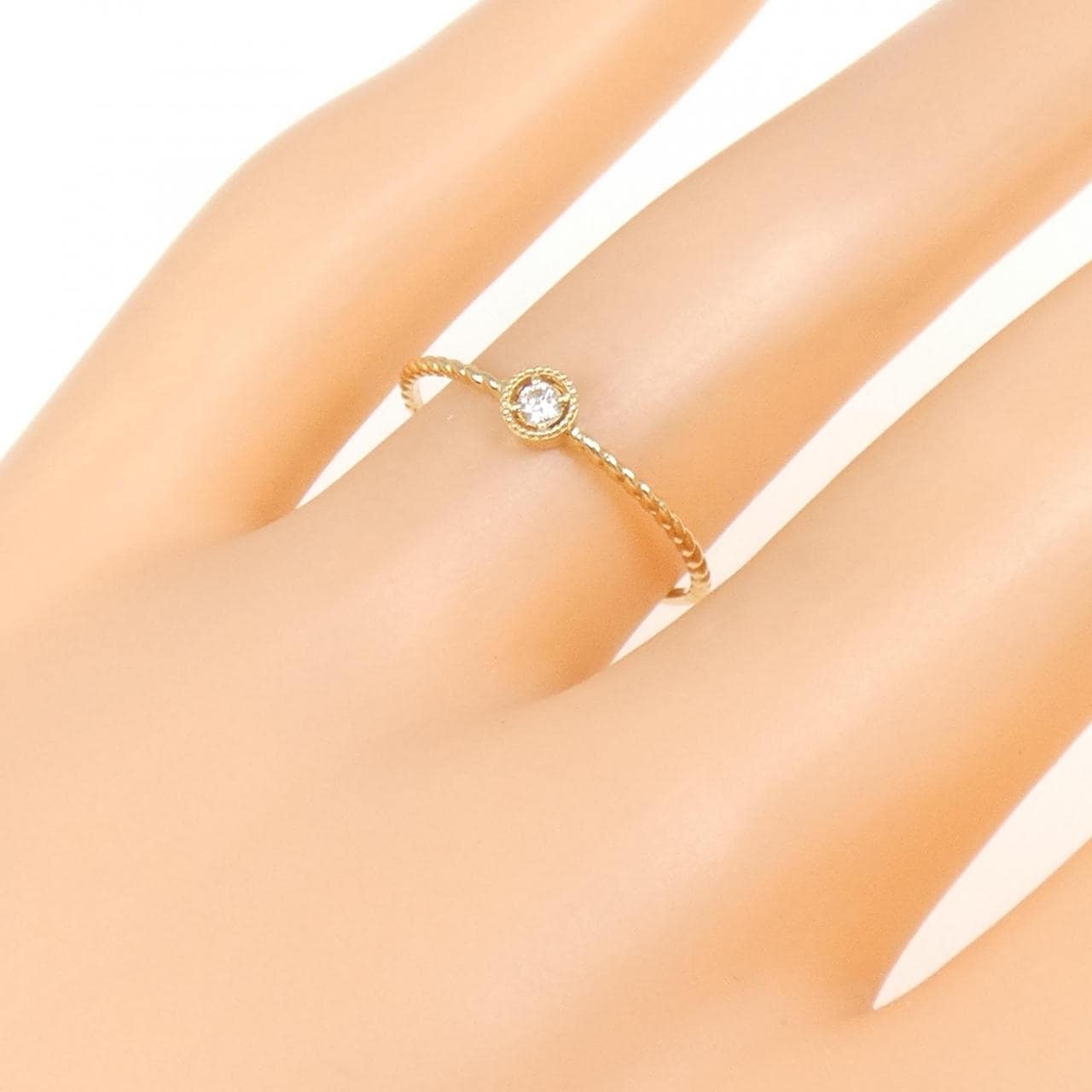 【新品】K18YG ダイヤモンド リング 0.03CT
