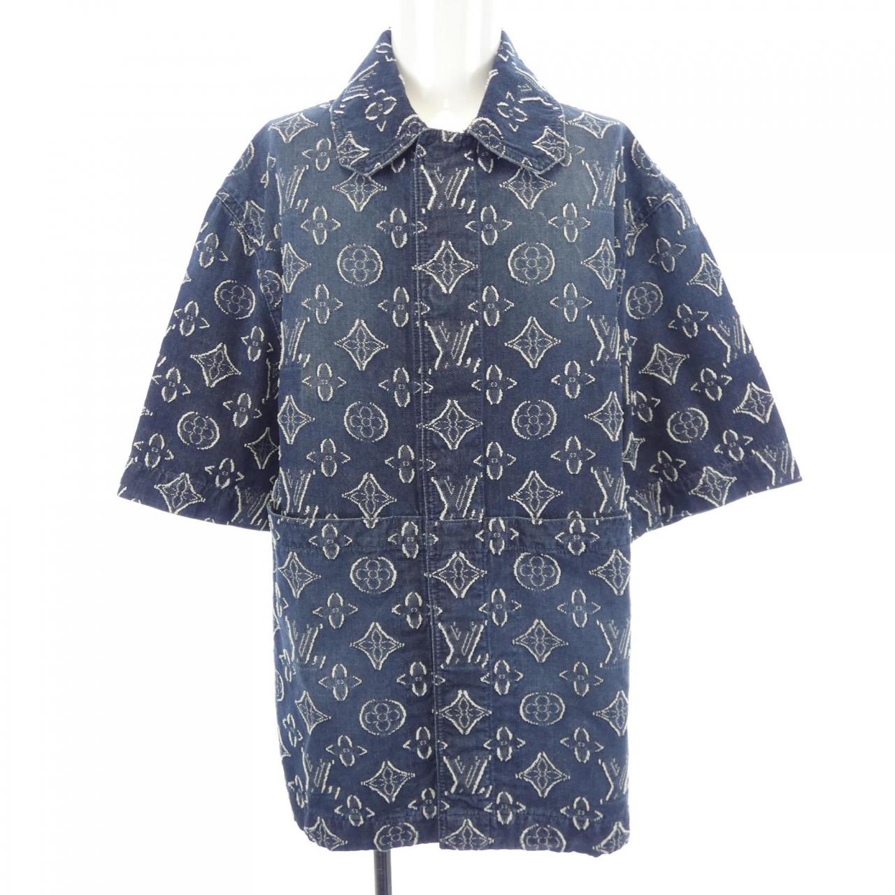 ルイヴィトン LOUIS VUITTON モノグラムショートスリーブシャンブレーシャツ HPS73WARS S／Sシャツ