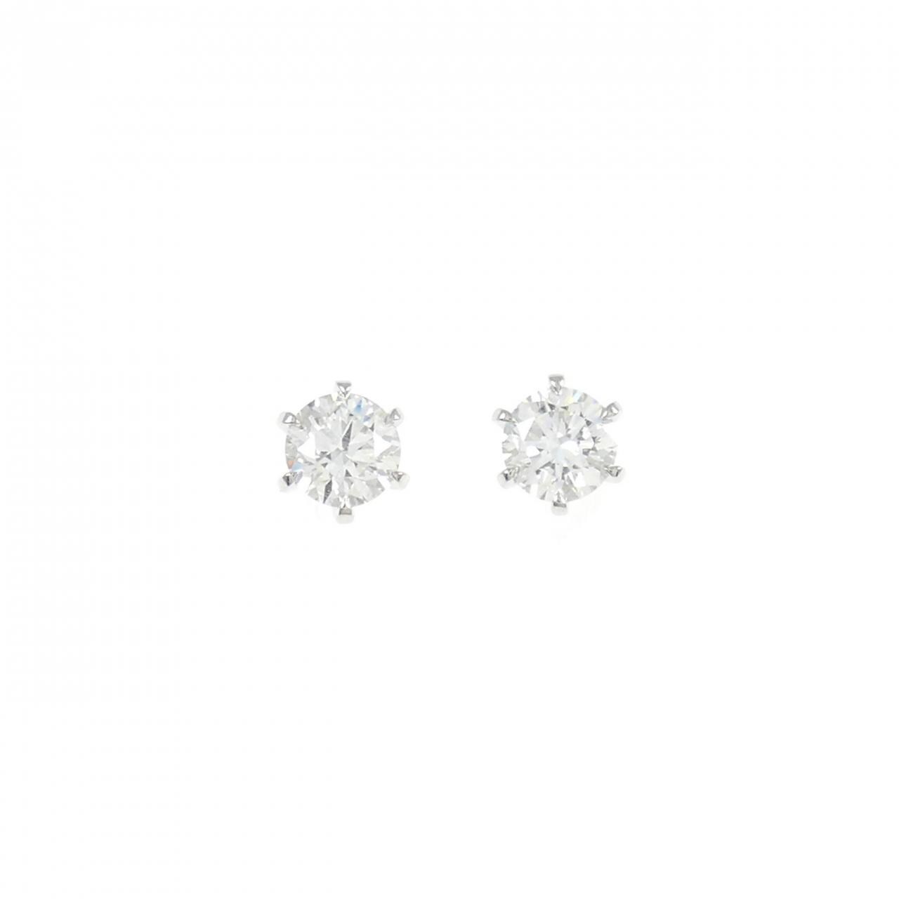 【リメイク】PT900/ST ダイヤモンド ピアス 0.303CT 0.303CT D SI1-2 3EXT-EXT