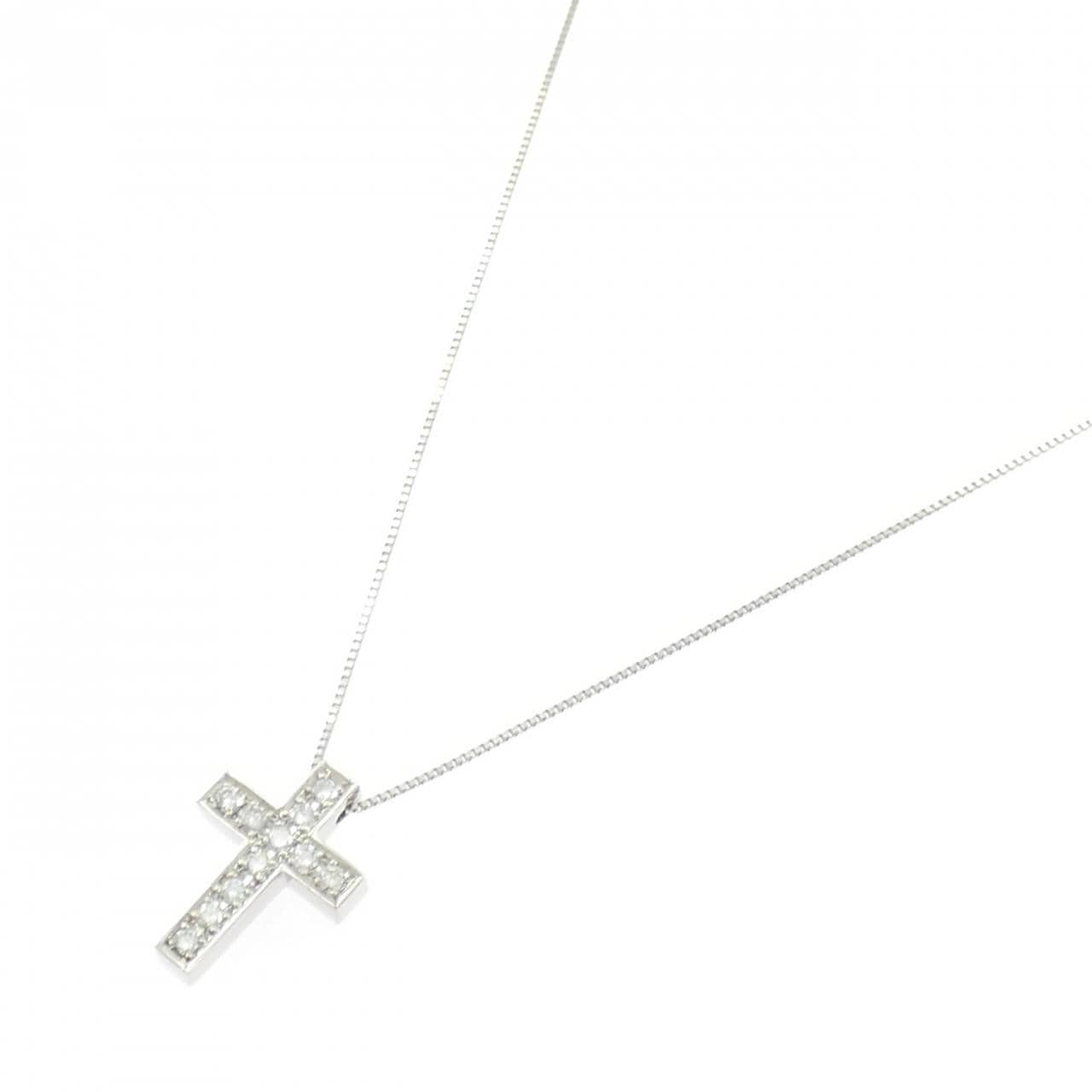PT900/PT850 クロス ダイヤモンド ネックレス 0.30CT