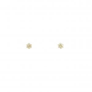 K18YG ソリティア ダイヤモンド ピアス 0.10CT
