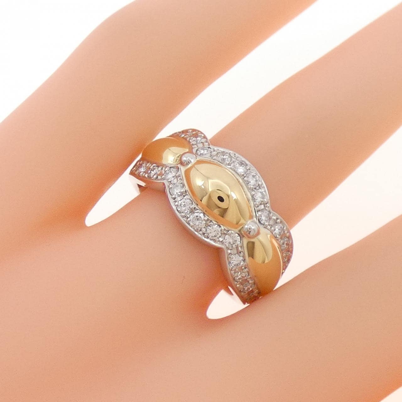 PT900/K18YG Diamond Ring 0.53CT