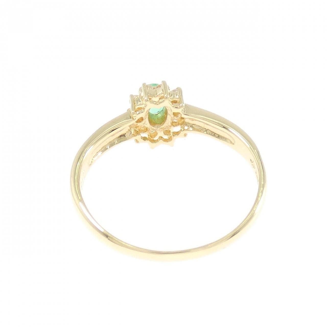K18YG エメラルド リング 0.13CT