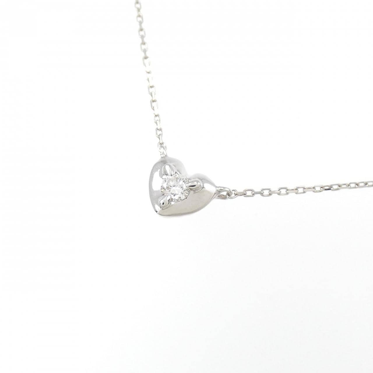 K10WG heart Diamond necklace 0.04CT