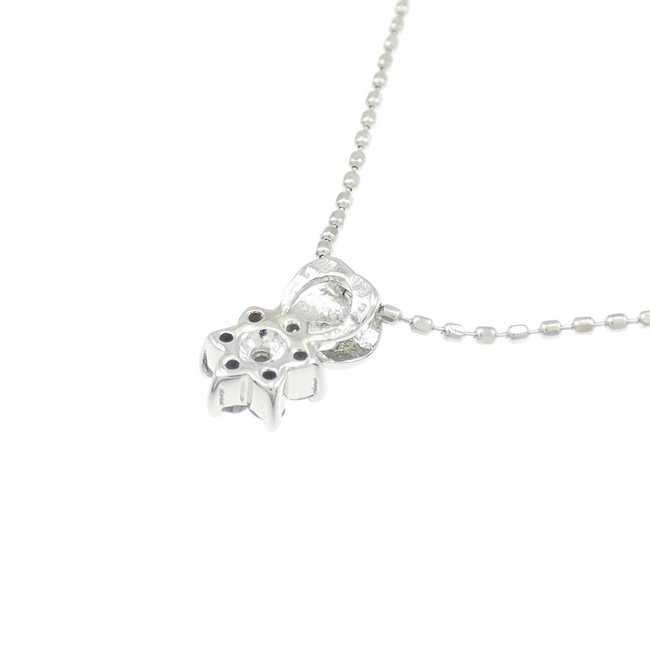 K18WG ダイヤモンド ネックレス 0.1CT