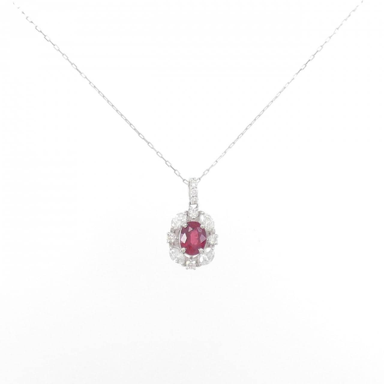 [新品] PT900/PT850 红宝石项链 0.31CT