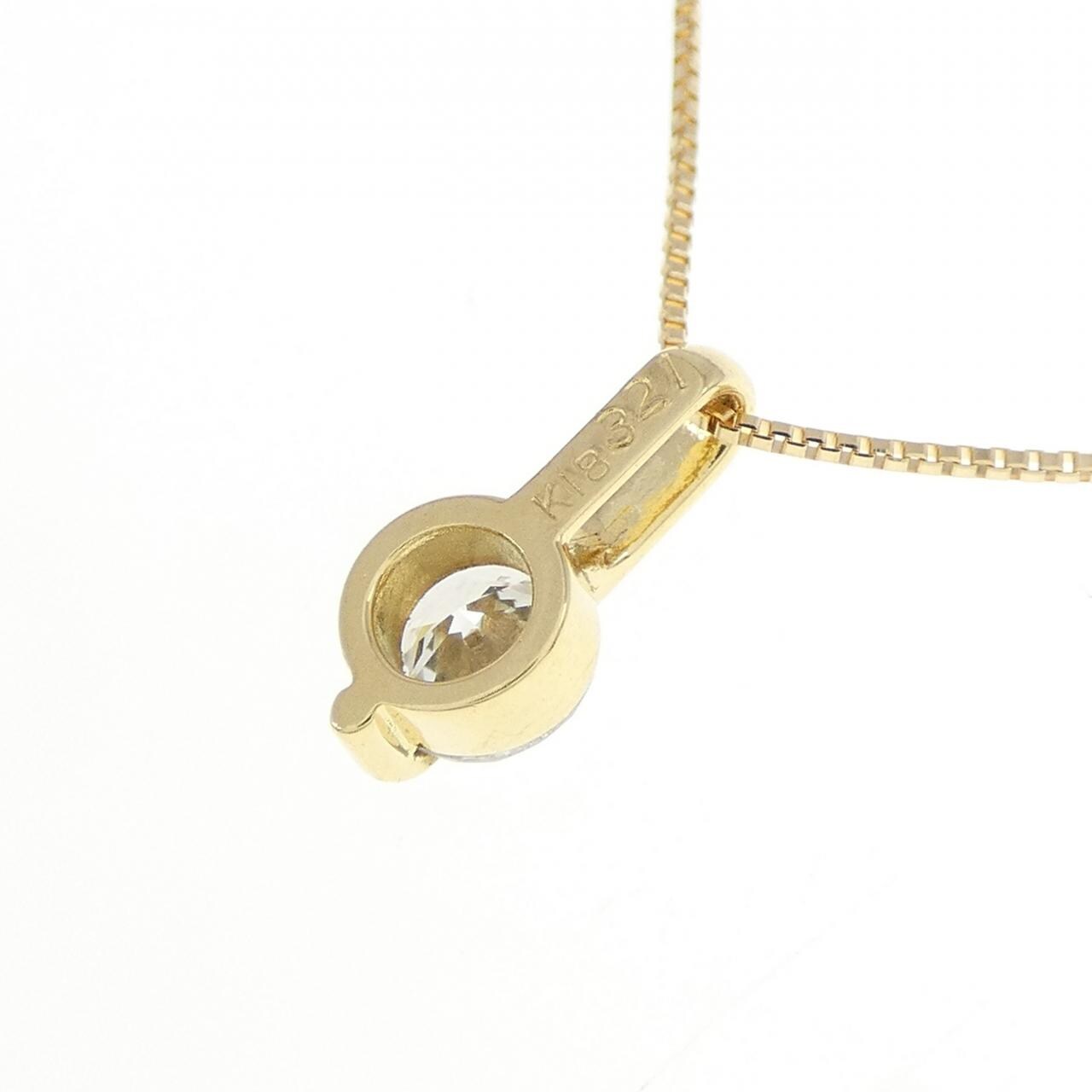 K18YG ソリティア ダイヤモンド ネックレス 0.321CT