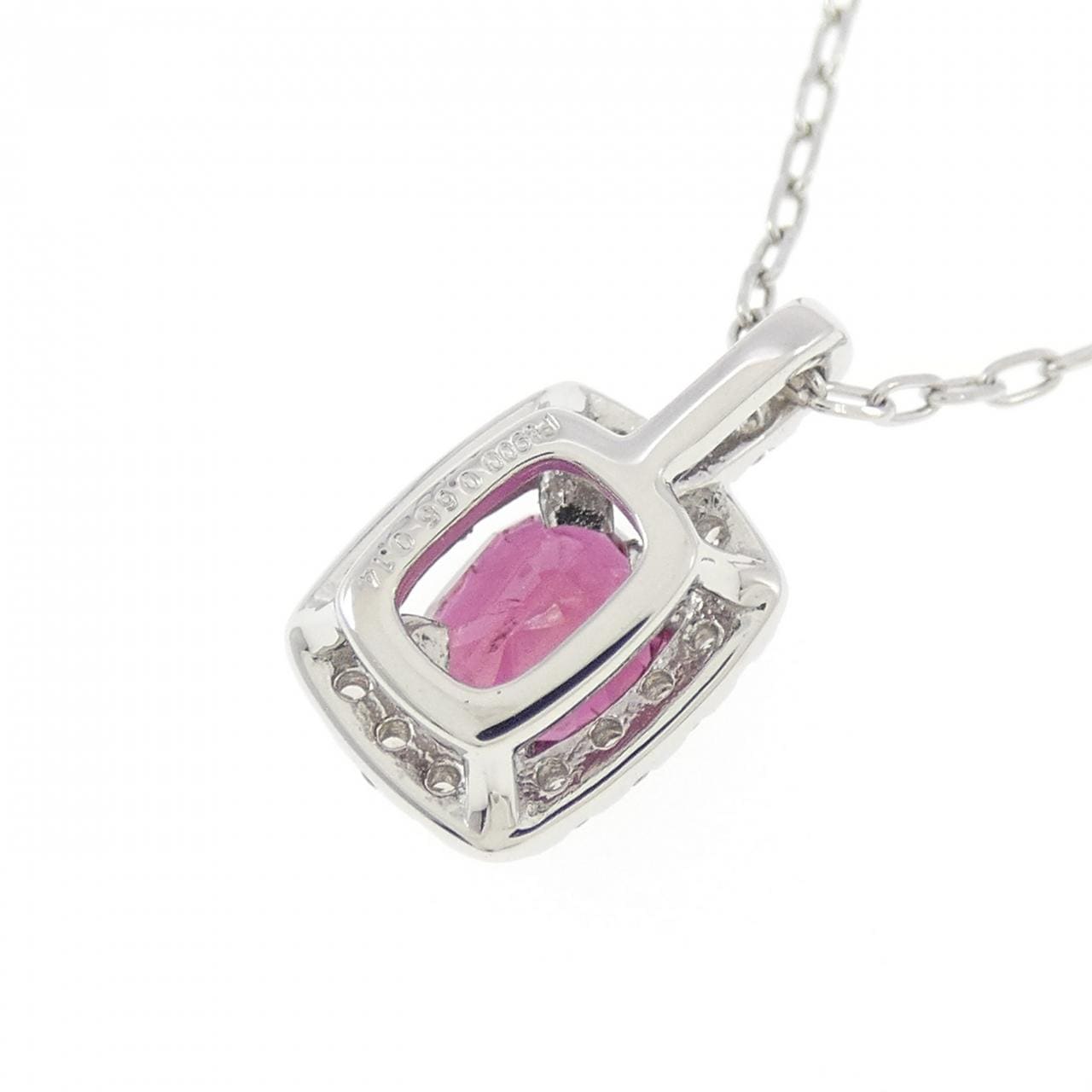【新品】PT900/PT850 ルビー ネックレス 0.65CT