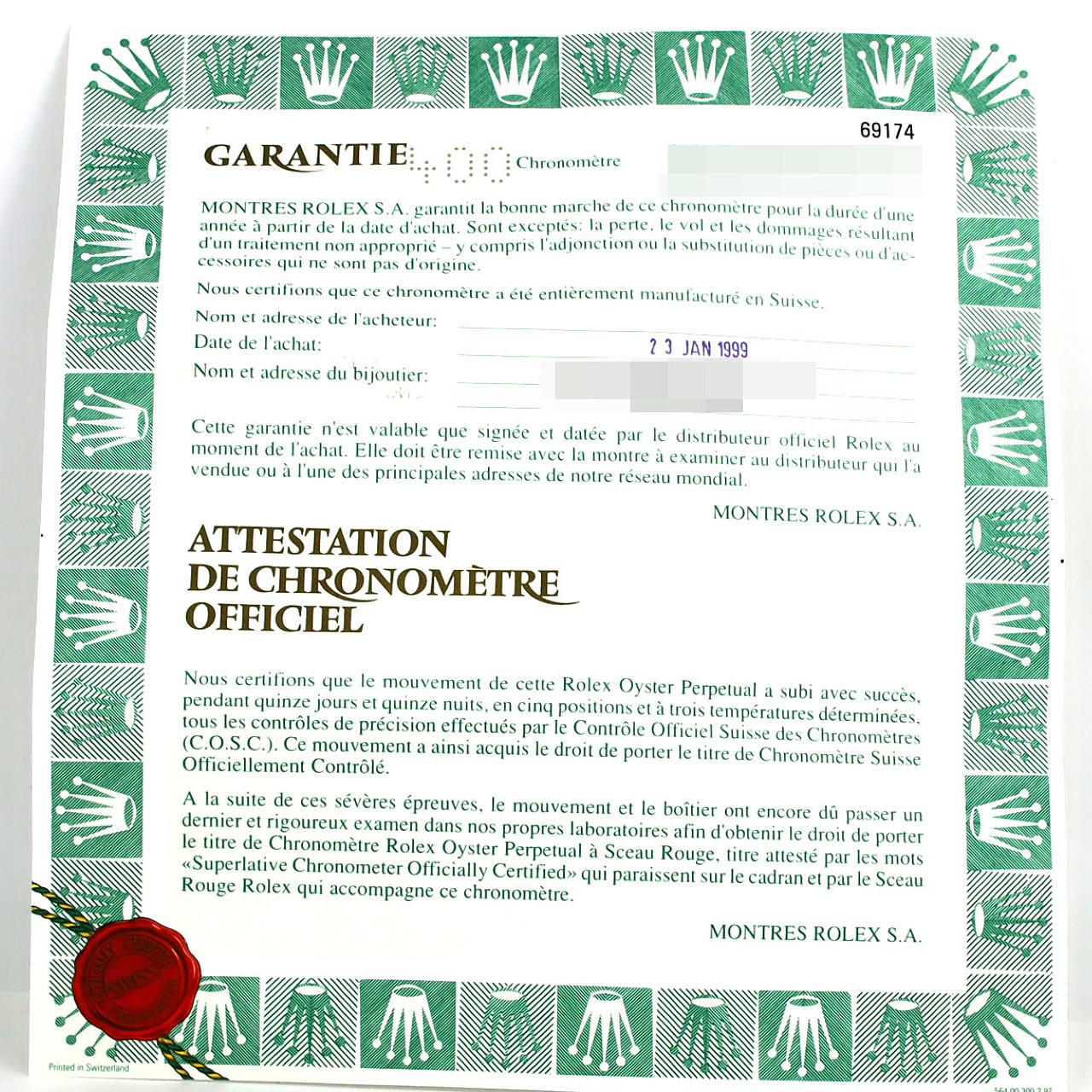 ロレックス デイトジャスト 69174 SSxWG 自動巻 U番