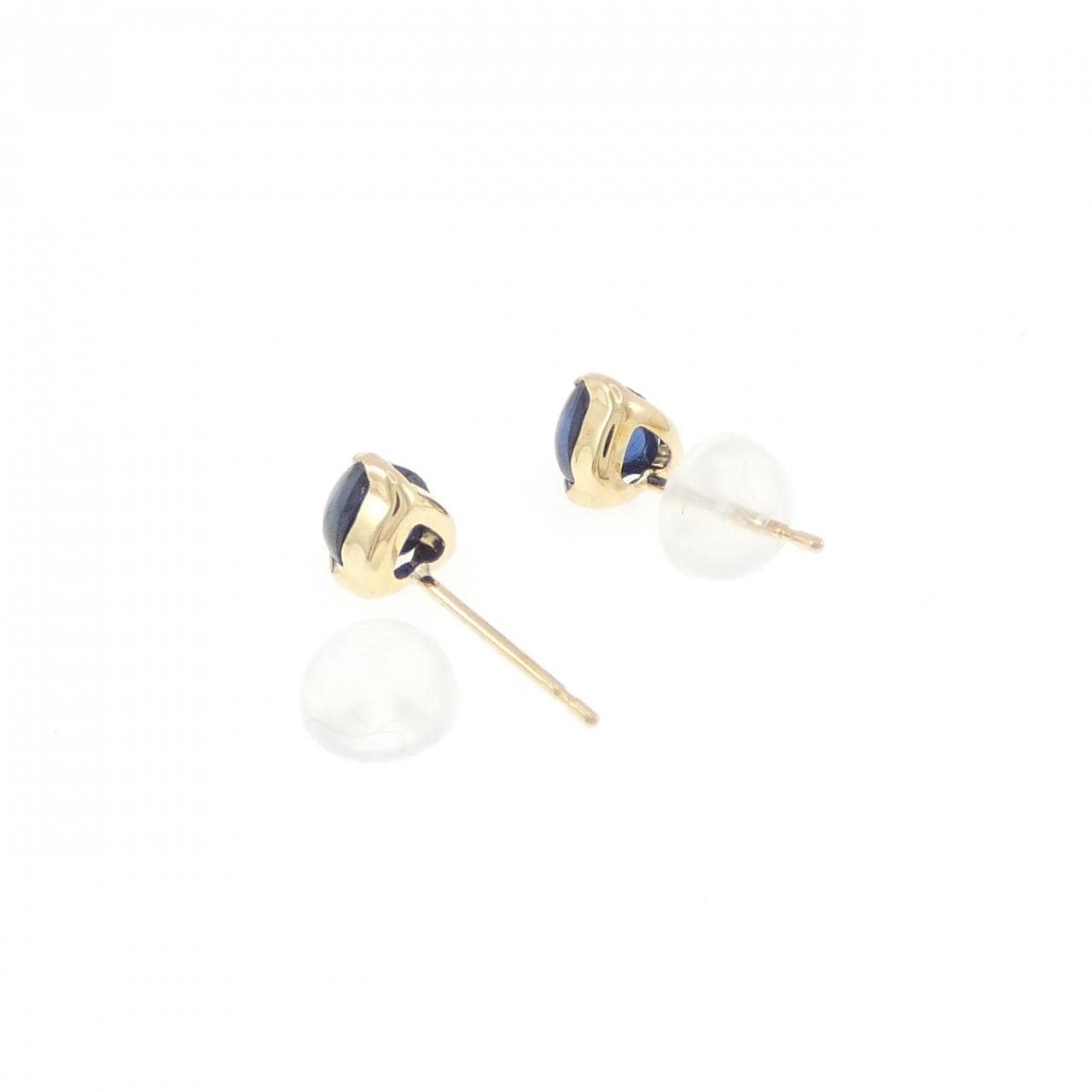 【新品】K18YG ハート サファイヤ ピアス 1.10CT