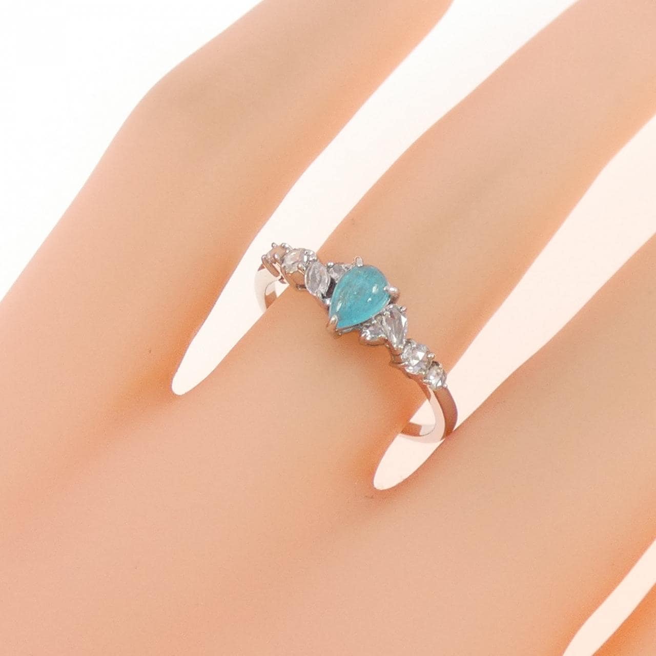 【新品】PT900 パライバトルマリン リング 0.288CT ブラジル産
