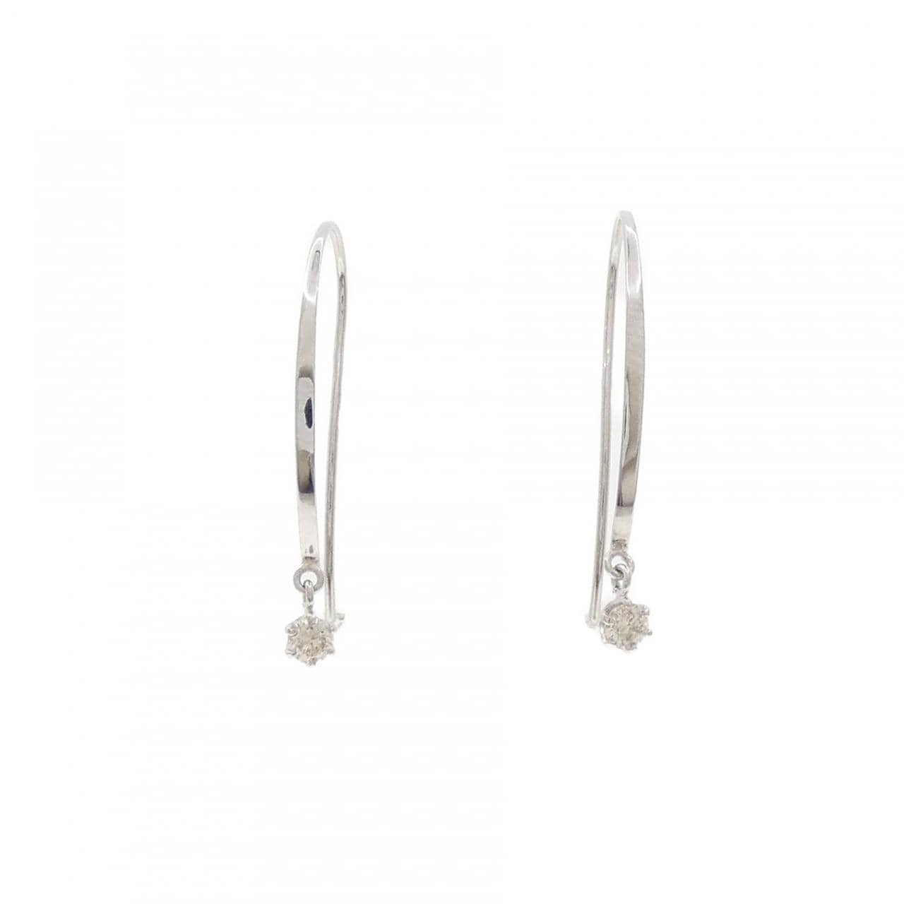 PT900 ダイヤモンド ピアス 0.10CT