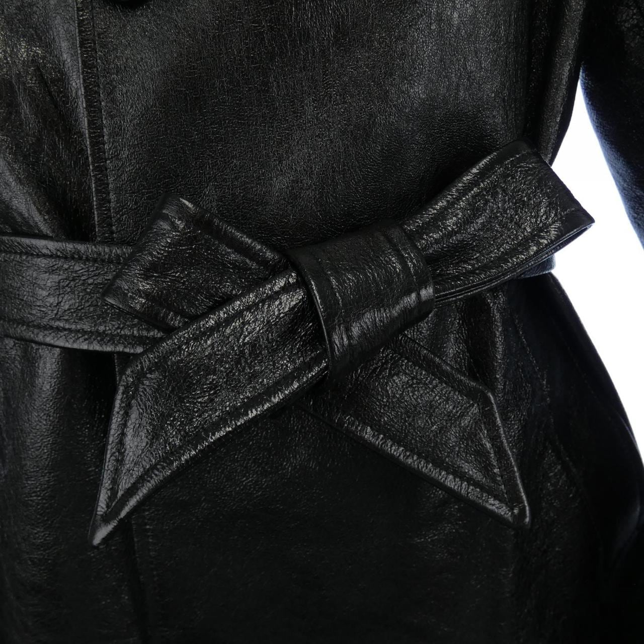 gucci leather coat