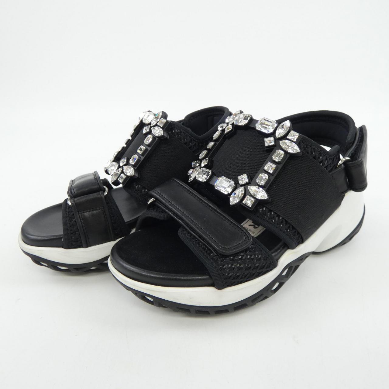 ロジェヴィヴィエ ROGER VIVIER ヴィヴ ラン ストラス バックル サンダル
