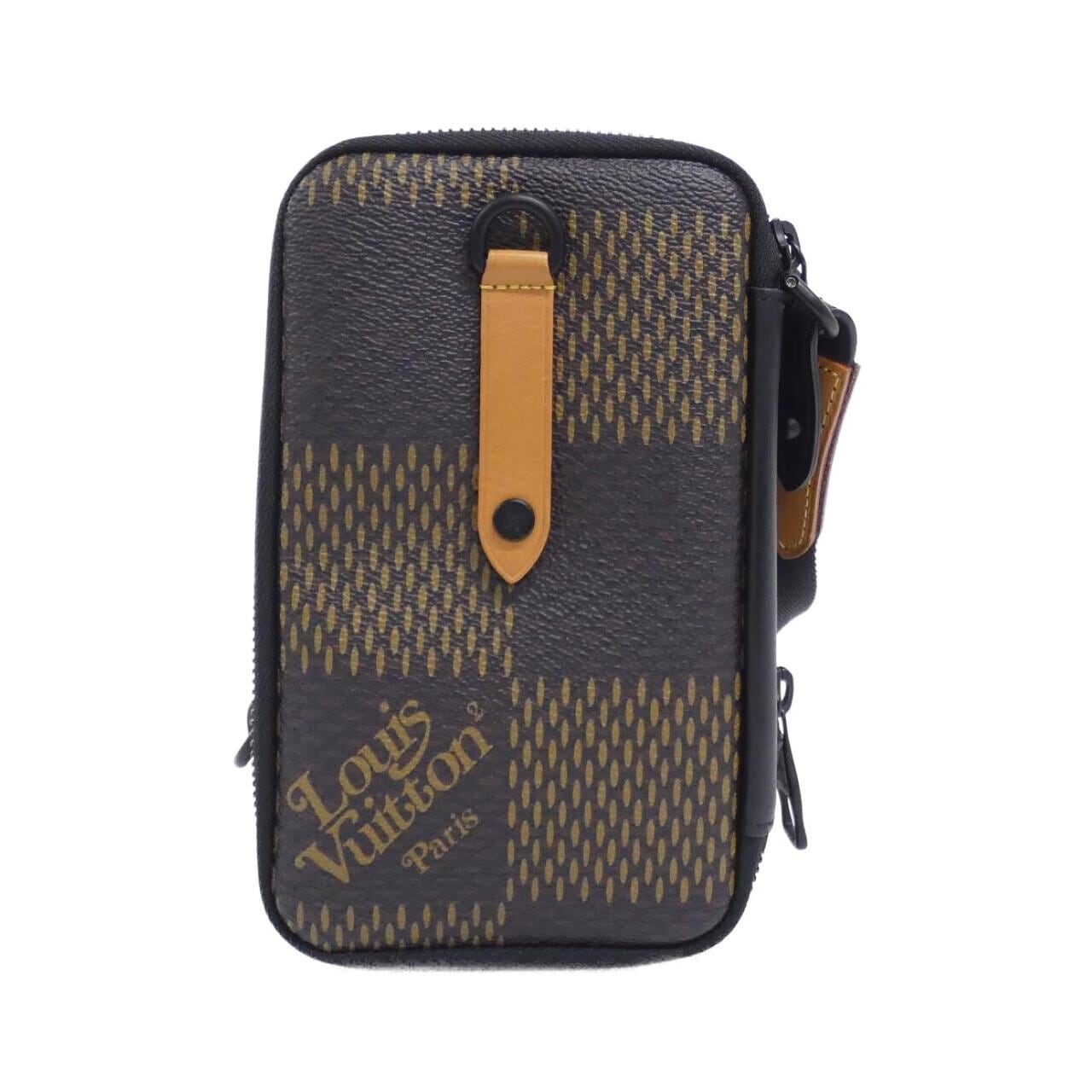 ルイヴィトン ダミエ ジャイアント(LVスクエアード) ダブル フォン ポーチ N40377 ショルダーバッグ