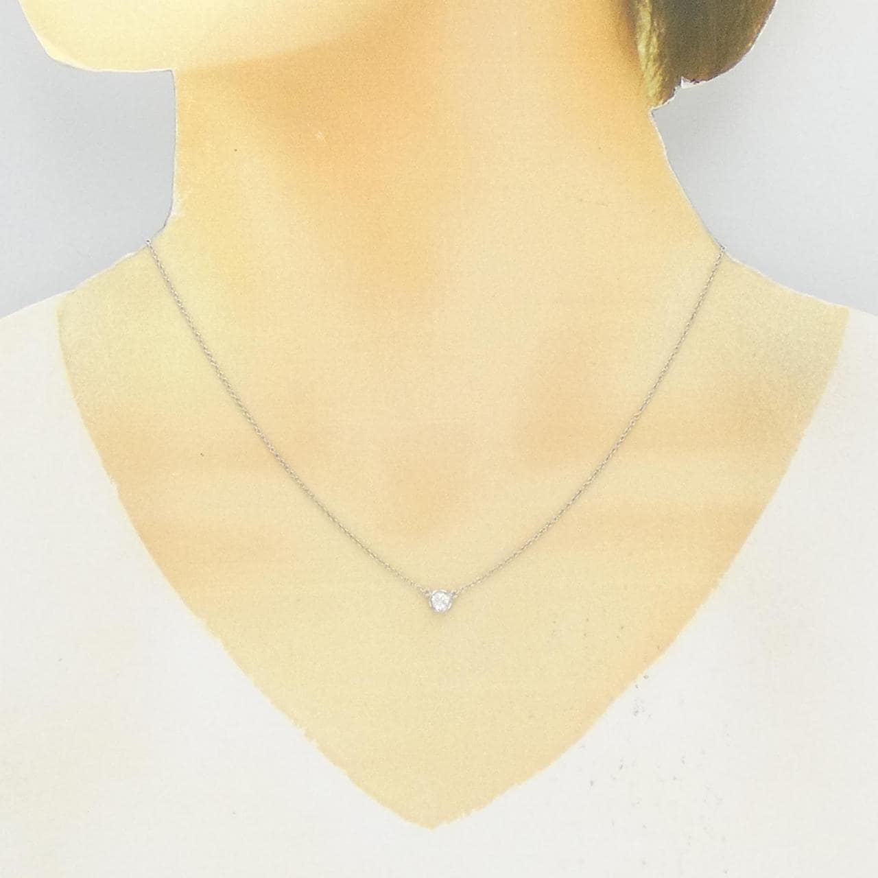 ティファニー バイザヤード ネックレス 0.18CT G VVS1 3EXT