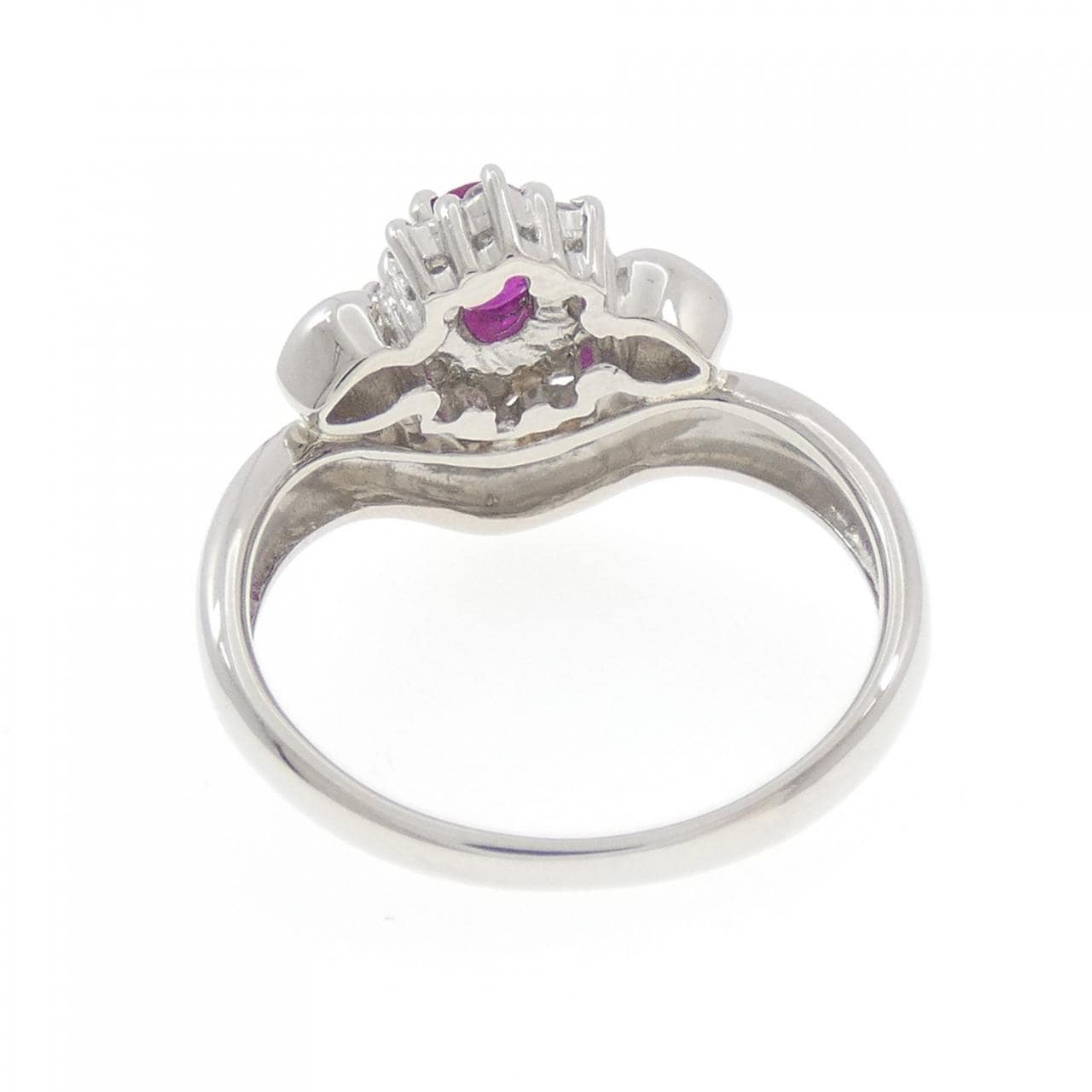 PT900 ルビー リング 0.45CT