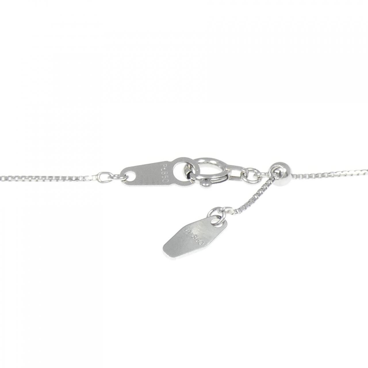 【新品】PT900/PT850 フラワー ダイヤモンド ネックレス 0.252CT