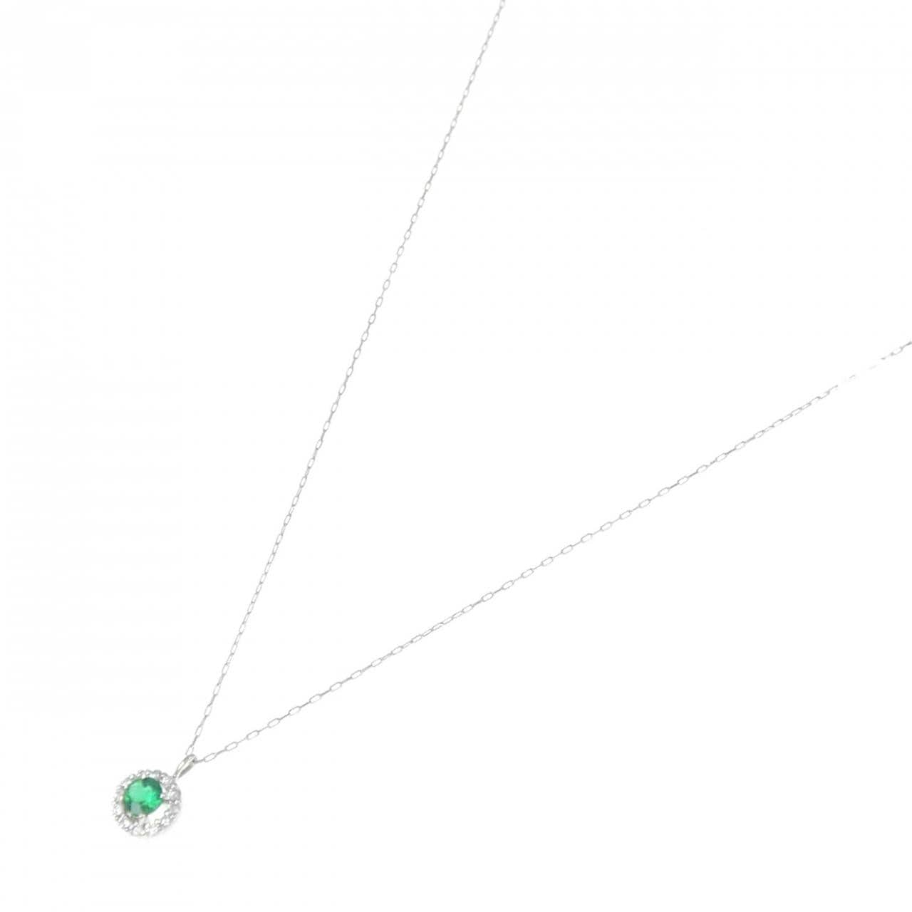[新品] PT950/PT900 祖母綠項鍊 0.10CT