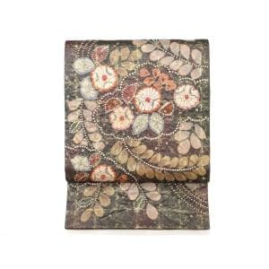 【未使用品】袋帯　染帯　友禅加工　絞り入