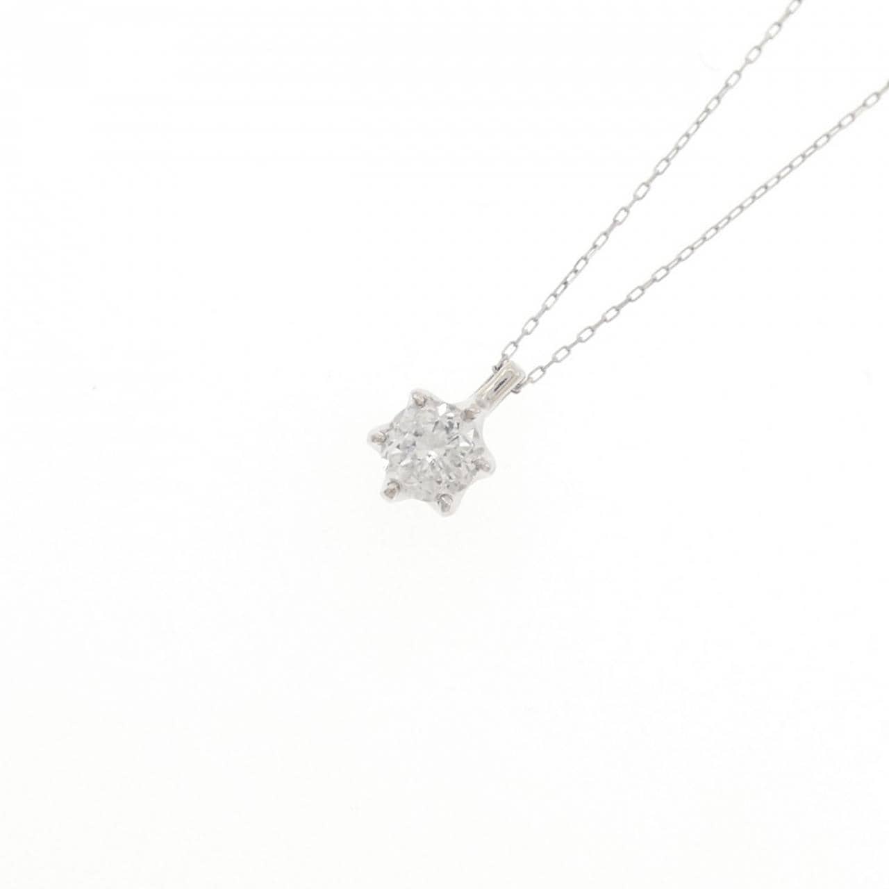 PT900/PT850 ソリティア ダイヤモンド ネックレス 0.531CT