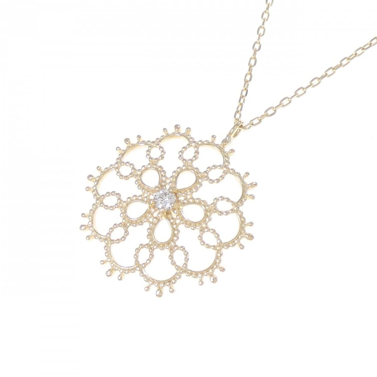 K10YG ダイヤモンド ネックレス 0.02CT