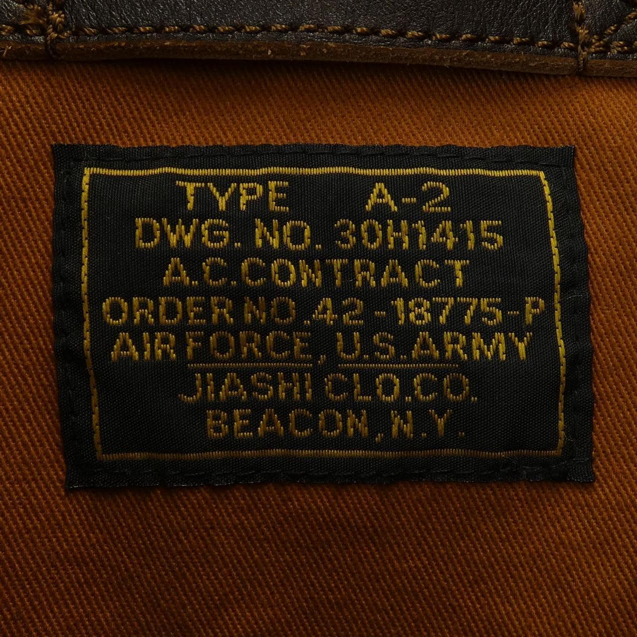 JIASHI LEATHER TYPE A-2 レザージャケット