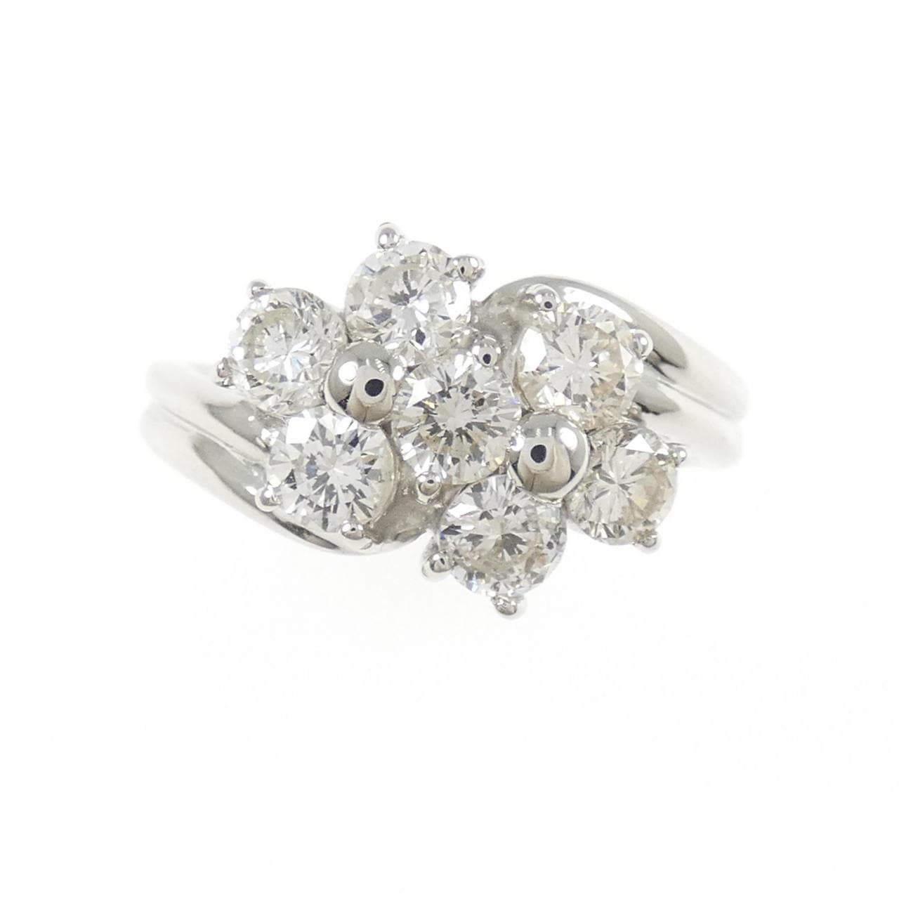 PT900 フラワー ダイヤモンド リング 1.09CT