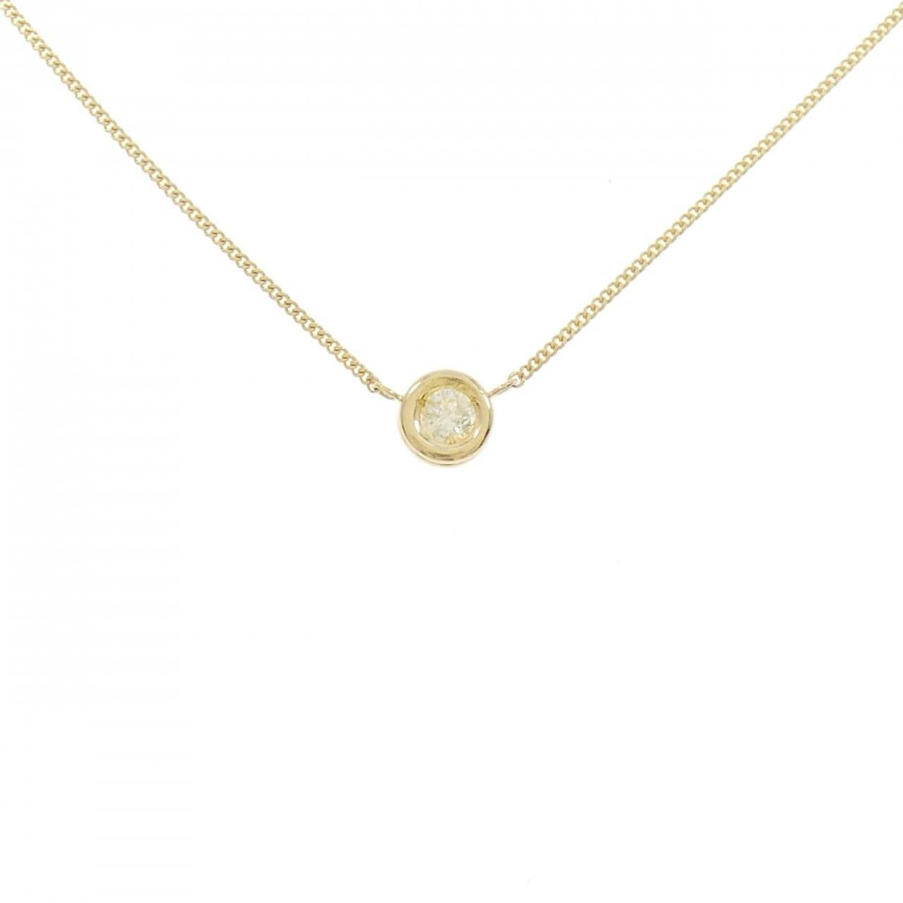 K18YG ソリティア ダイヤモンド ネックレス 0.19CT