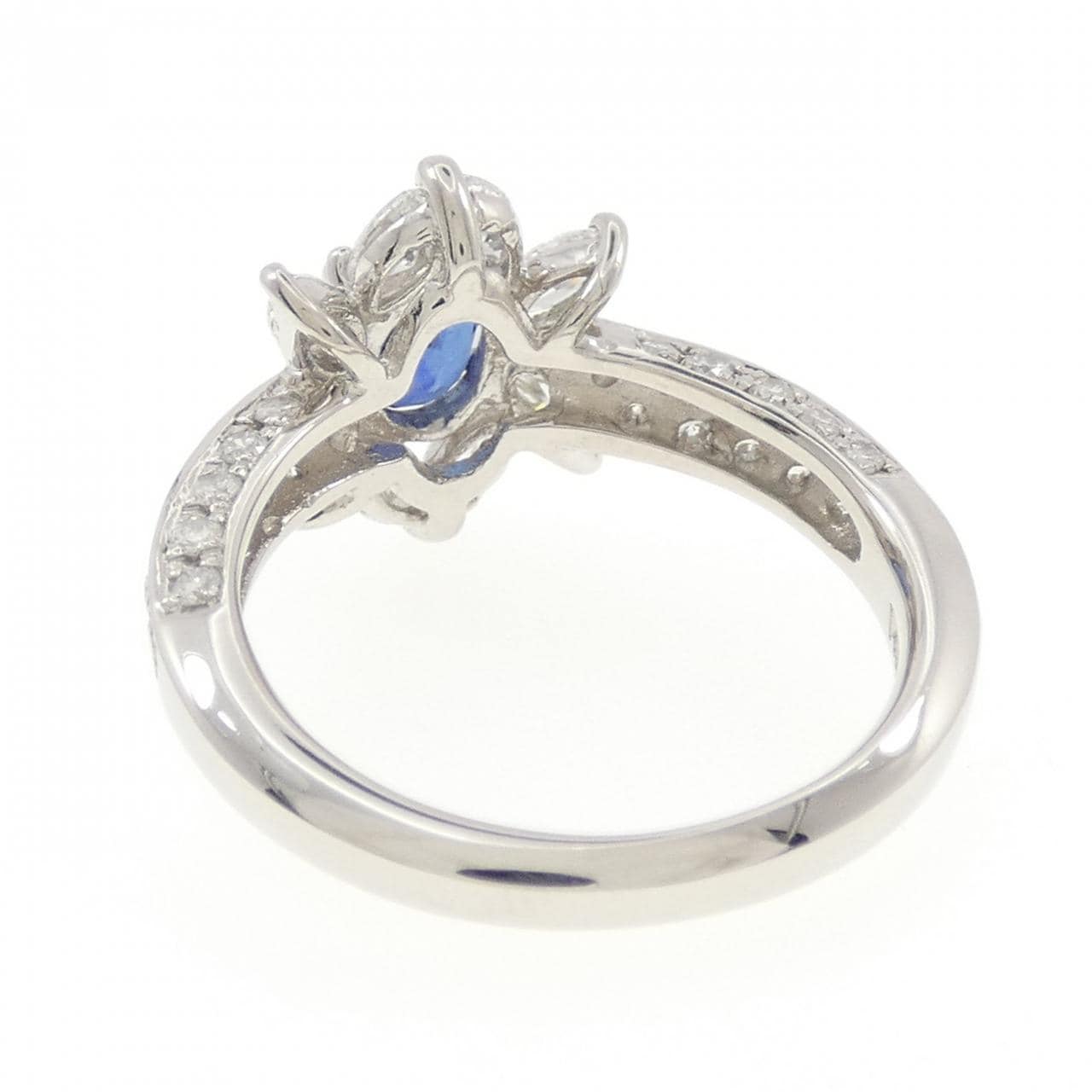 PT900 フラワー サファイヤ リング 0.93CT