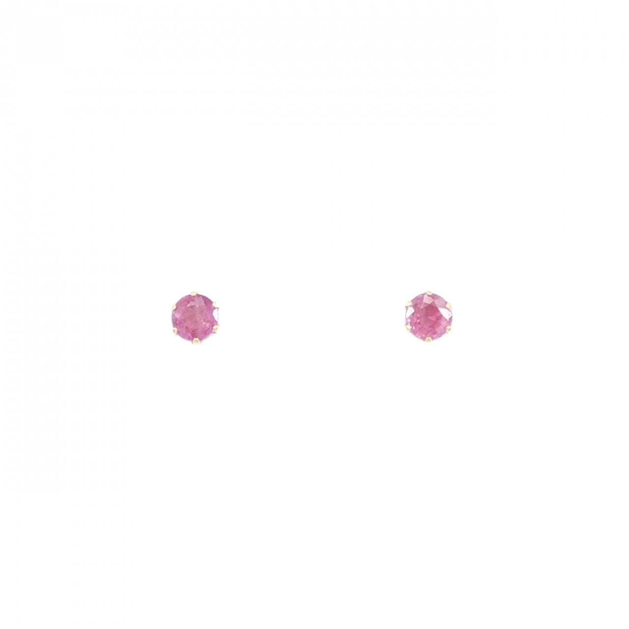 【新品】K18YG ルビー ピアス 0.26CT