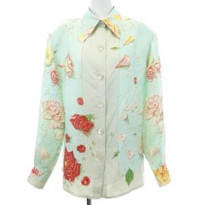 【ヴィンテージ】エルメス HERMES LA ROSEE ツイルレーヌ. シャツ
