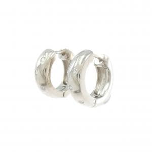 K14WG ダイヤモンド ピアス 0.08CT