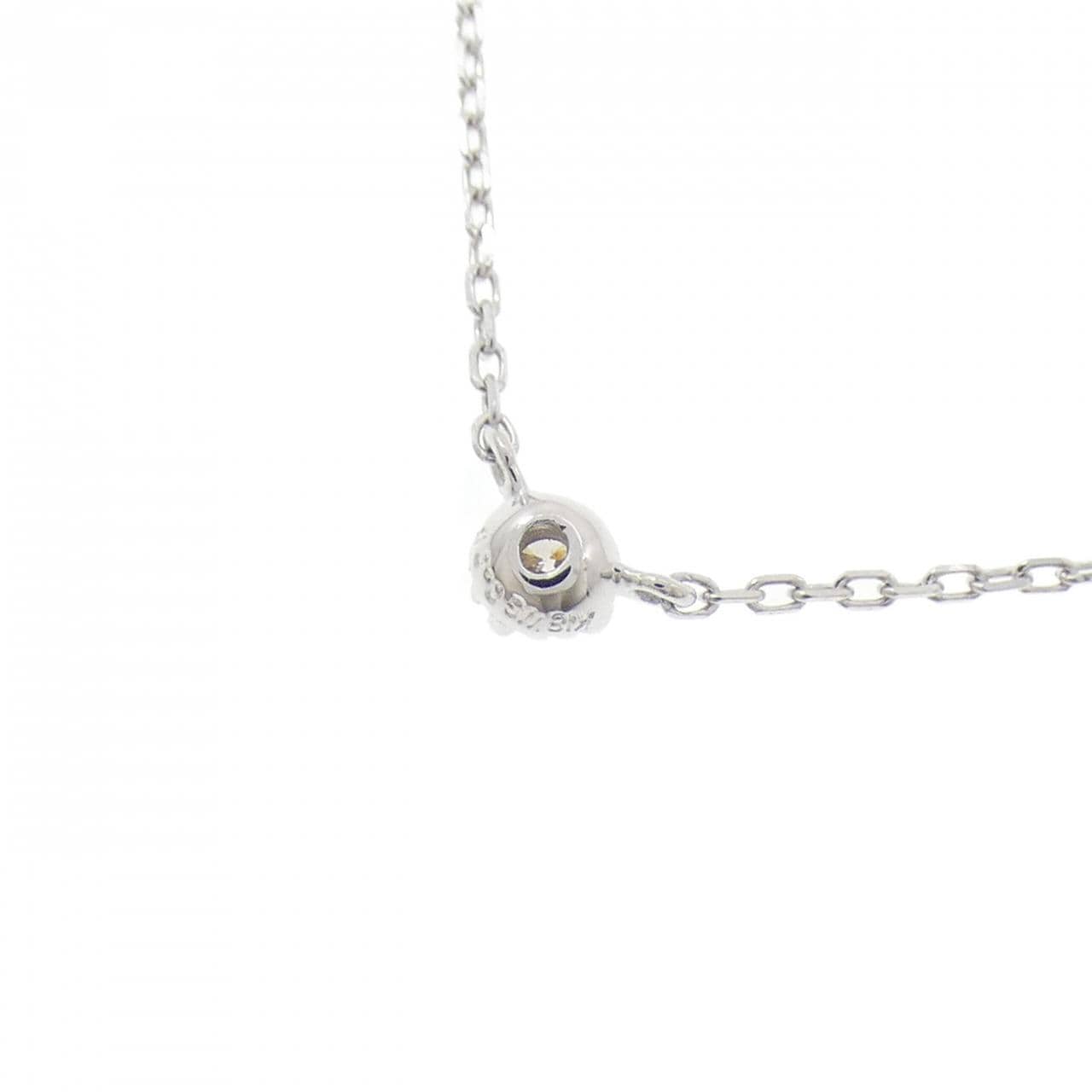 K18WG ソリティア ダイヤモンド ネックレス 0.05CT
