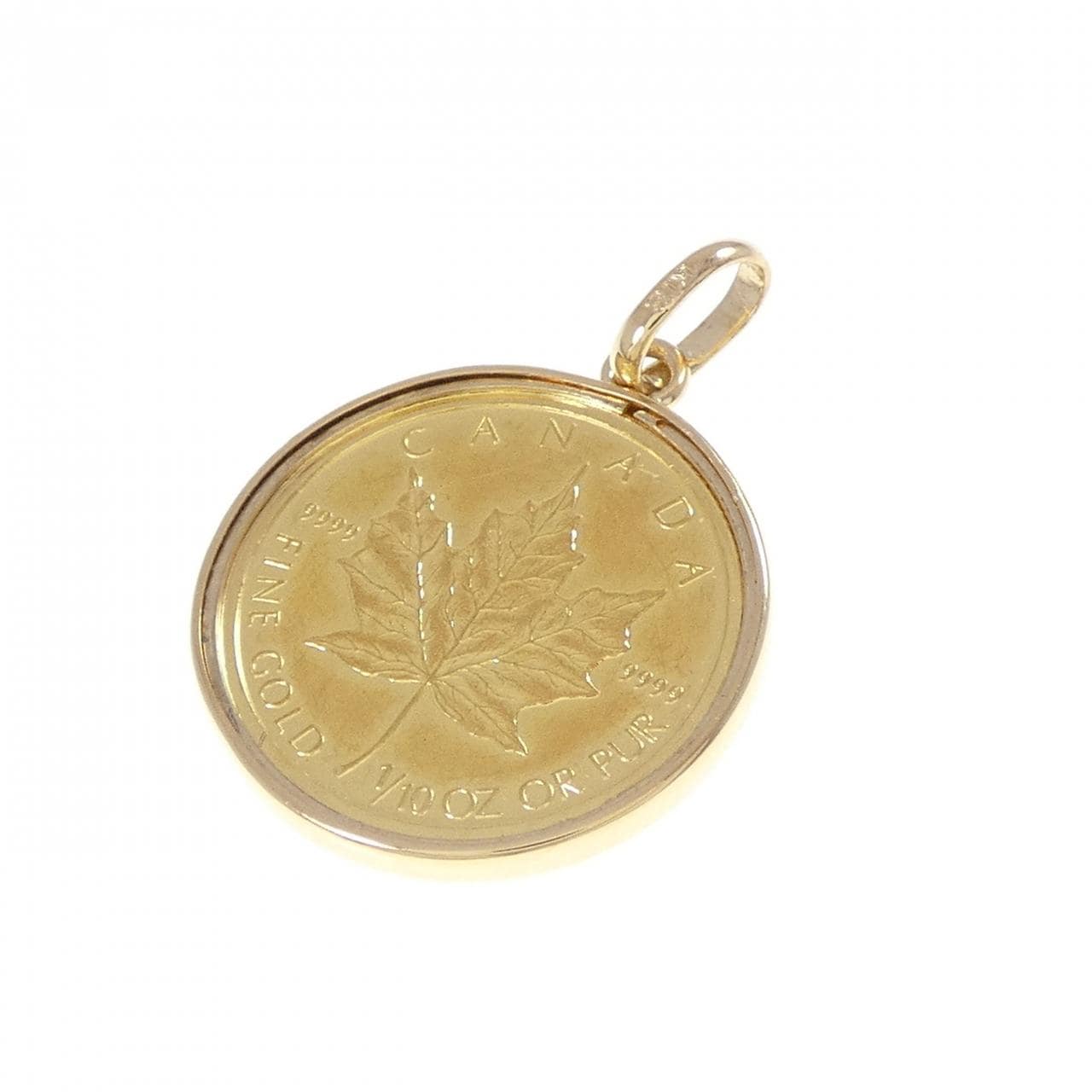 K18YG(枠) コイン ペンダント